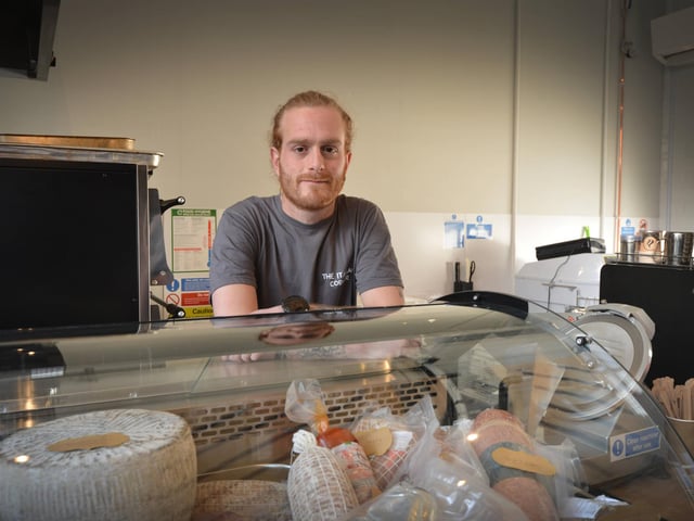 The Italian Corner at The Courtyard on Hastings seafront. Owner Giuseppe Palmisano.