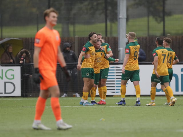 Match action from Horsham's 3-2 win over Potters Bar Town on Saturday