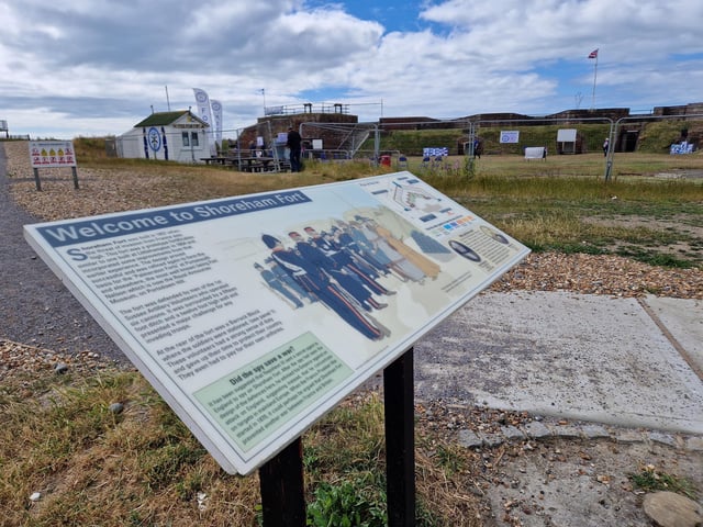 The Lord-Lieutenant of West Sussex, Lady Emma Barnard, has been given a tour of Shoreham Fort and shown the vision for the future before presenting the King's Award for Voluntary Service to the Friends of Shoreham Fort.