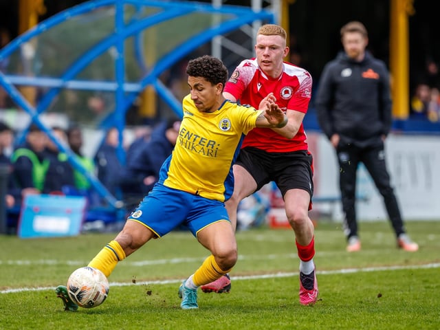 Eastbourne Borough recovered from 2-1 down at half-time to win 3-2 at St Albans City. Picture by Lydia Redman