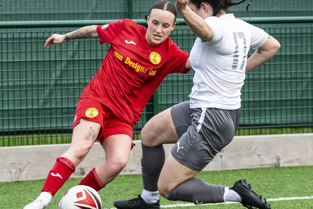 Action between Newhaven FC Women and Hastings United Women