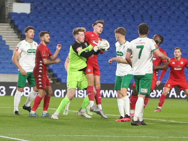 Action and celebrations as Worthing take on Bognor Regis Town in the Sussex Senior Cup final at the Amex Stadium - and win 8-7 on penalties