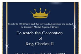 Midhurst Town Council have invited residents to watch King Charles III’s coronation in the town on a big screen in the town square.