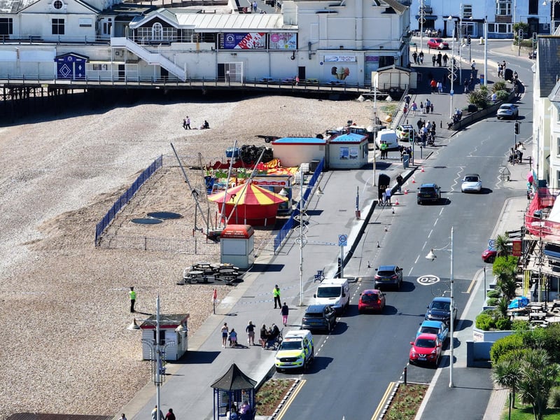 Police at the scene in Bognor Regis. Picture: Sussex News and Pictures