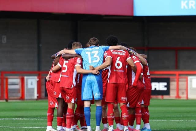 Crawley Town lost 3-1 to Cheltenham Town at the Broadfield Stadium | Picture: Thomas Forbes @thomasforbes_photography