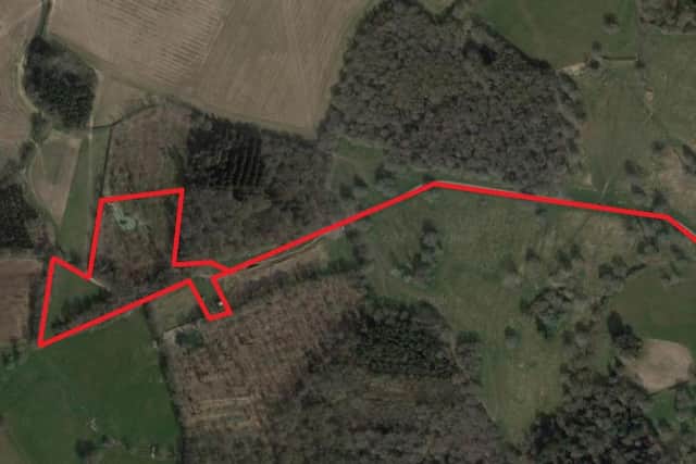 A rough guide to the location of the site for environmentally friendly holiday cabins off Borde Hill Lane, Haywards Heath. Photo: Google Maps