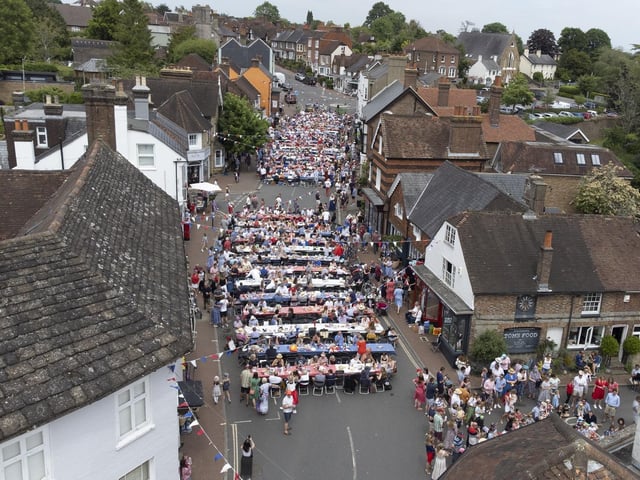 A huge celebration was held in Cuckfield High Street on Friday, June 3