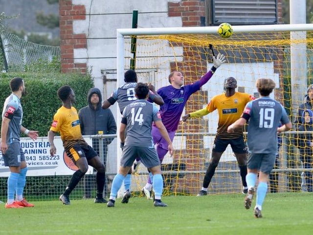 Littlehampton Town and Three Bridges played out a seven-goal thriller at The Sportsfield on Saturday with the home side coming out on top 4-3. Photographer Stephen Goodger was there to catch the action
