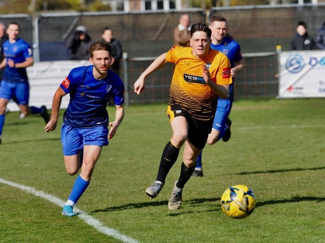 Action from Littlehampton Town's 1-1 draw with Lancing in theIsthmian south east division at The Sportsfield