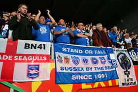 Albion fans prior to the UEFA Conference League Play Off First Leg match against Tromso (Photo by Mike Hewitt/Getty Images)