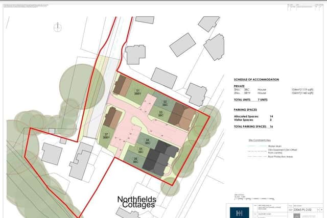 Detailed plans for seven homes at Eastergate have been submitted