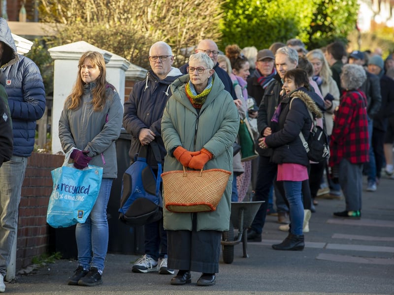Ravens Bakery in Brighton was the place to be for dozens of hungry people on Good Friday, as people queued from 6am to get a taste of the famous hot cross buns