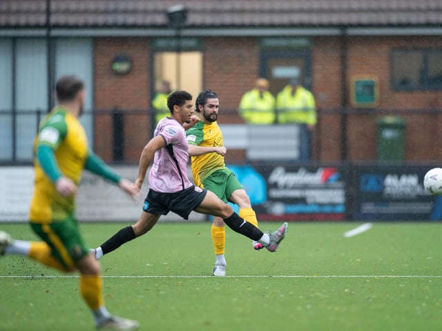 Horsham FC edged out Walton & Hersham 1-0 on a wet and windy afternoon at the Fusion Aviation Community Stadium
