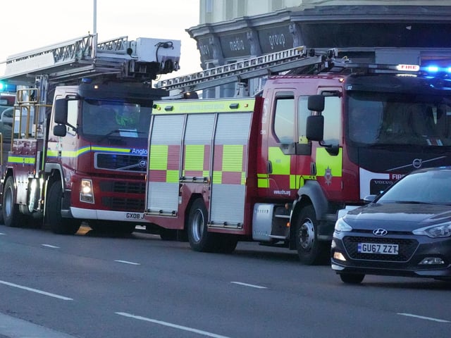 Fire opposite Brighton Hotel
