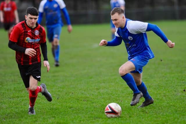 Harry Heath on the run in the 6-2 win at Wick in which he scored five of Shoreham's six goals | Picture: Stephen Goodger - see more in the link from this article