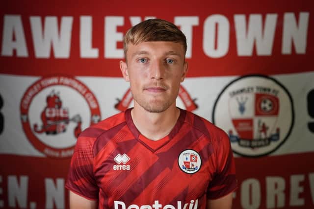 Crawley Town have announced the signing of Scottish midfielder Max Anderson from Dundee. Picture courtesy of Crawley Town