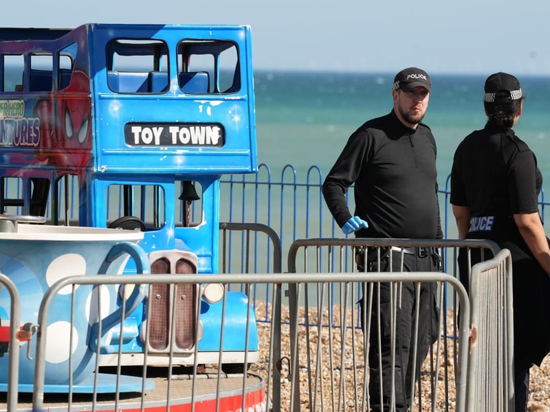 Police at the scene in Bognor Regis. Picture: Sussex News and Pictures