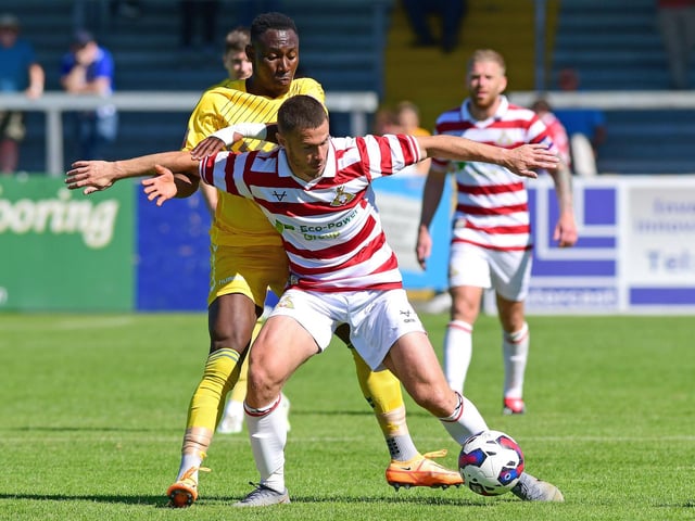 Tommy Rowe returned to Doncaster Rovers last summer for a second spell from Bristol City. He takes the left winger spot in the starting line up. He has also played for Peterborough United and Wolverhampton Wanderers.