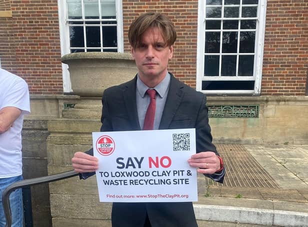 District councillor for Loxwood Gareth Evans has been strongly involved in the campaign to oppose the Loxwood Claypit