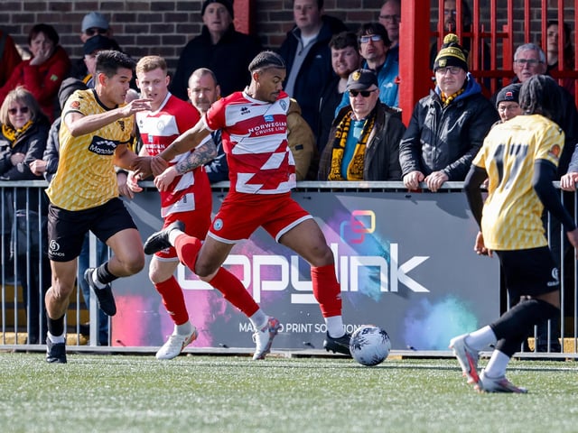 Action from Eastbourne Borough's 5-1 home loss to Maidstone in the National League South