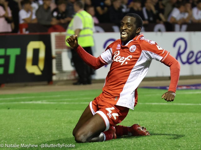 Crawley Town drew 1-1 with MK Dons at the Broadfield Stadium - here are fans, actions and goal celebrations