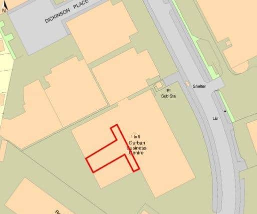 The proposed location of a new food and drinks shop at Durban Business Centre in Bognor Regis