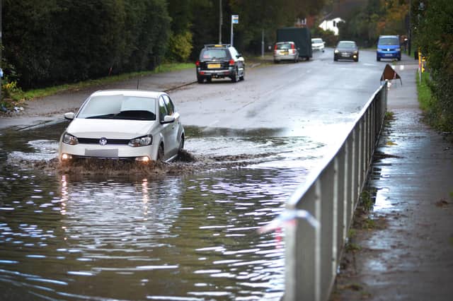 Notorious flood area in Westcourt Drive, Bexhill, on November 9 2023.