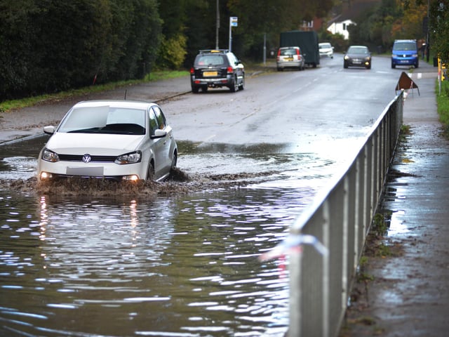 Notorious flood area in Westcourt Drive, Bexhill, on November 9 2023.
