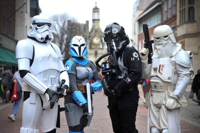 Storm troopers and other characters from Star Wars made an appearance in Chichester city centre on Saturday, as a Star Wars exhibition continues at the Novium museum. SR24020501 Photo SR Staff/Nationalworld