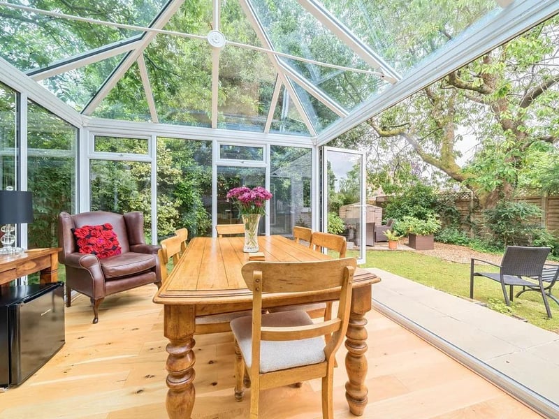 The view from inside the conservatory.