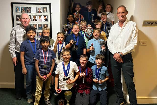 Polegate and Stone Cross CC juniors pick up their awards | Picture contributed by P&SC CC