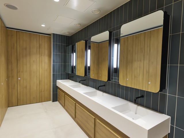 Totally refurbished ladies toilets
