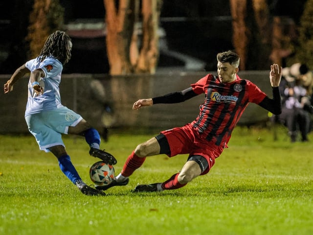 Action from Eastbourne Borough's 2-1 win at Wick in the Sussex Senior Cup