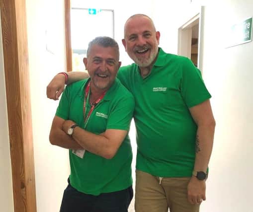 Victor and Marc, hosts of Mick’s Men Only Tuesdays (MOT) at the Macmillan Horizon Centre in Brighton