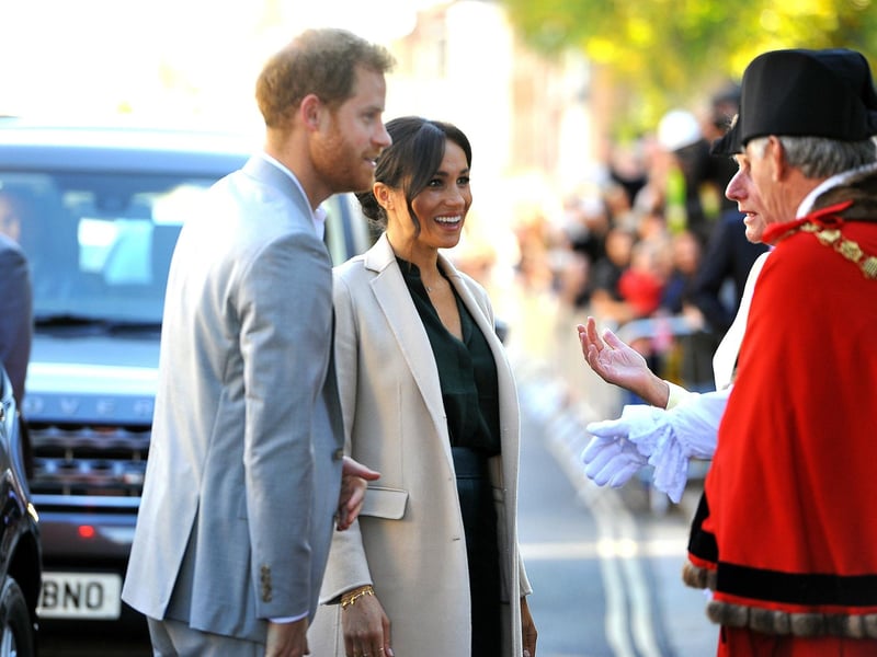 Harry and Meghan, Duke and Duchess of Sussex visit Chichester. Pic Steve Robards SR1825140