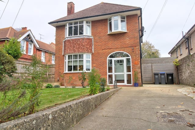 Set back behind a lawned front garden and private drive, the house in South Farm Road, Worthing, has just come on the market with Yopa West Sussex and offers in excess of £625,000 are invited.
