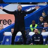 Graham Potter, manager of Chelsea reacts during the Premier League match between Chelsea FC and Southampton