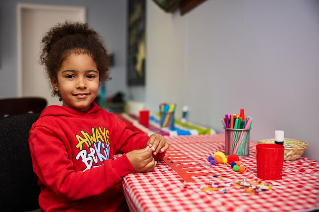 Youngsters had a chance to make some coronation crafts at Horsham Museum and Art Gallery. Photo: Toby Phillips Photography