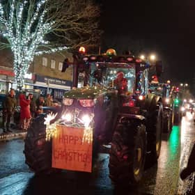 The Arundel Illuminated Tractor Run visited Rustington for the first time in 2025