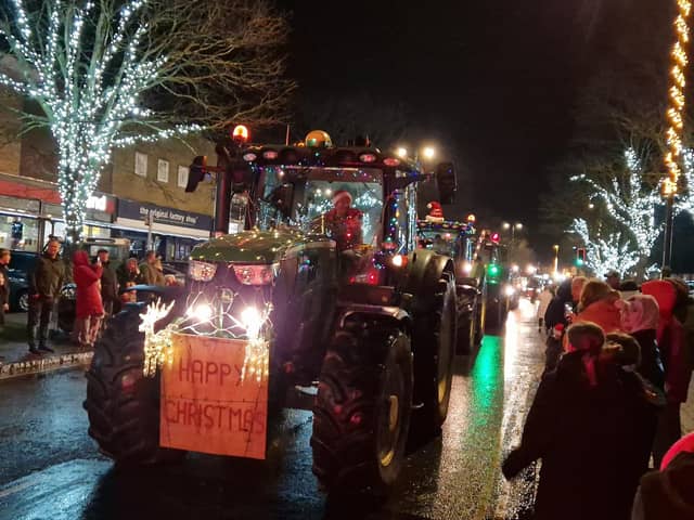 The Arundel Illuminated Tractor Run visited Rustington for the first time in 2025