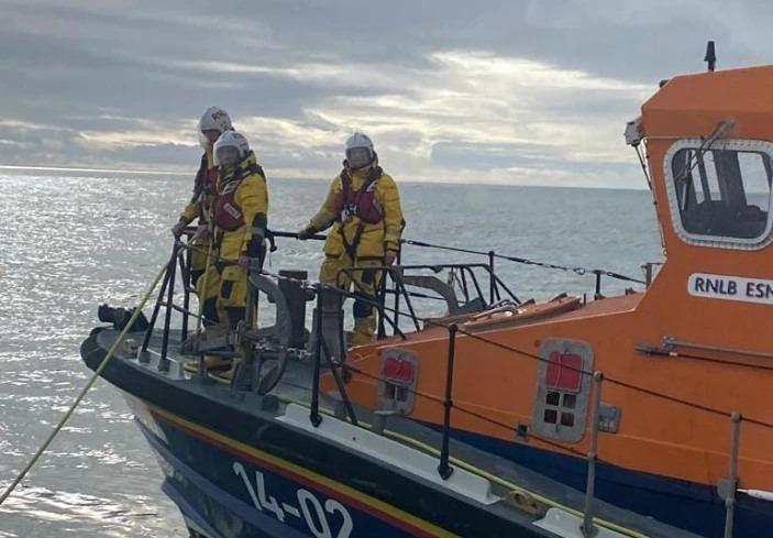 Residents brave the rain to welcome Eastbourne RNLI's new lifeboat