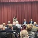 Sussex Weald MP Nusrat Ghani at the public meeting at Heathfield Community Centre on Friday, October 23. Photo: Nusrat Ghani