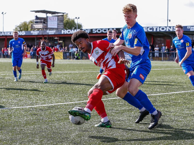 Action from Eastbourne Borough v Truro City in the National League South