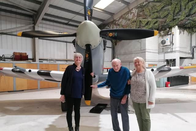 Robin Bowley was accompanied to Goodwood Aerodrome by his daughters Sally and Penny. Robin is a resident at Colten Care’s Chichester care home Wellington Grange. 