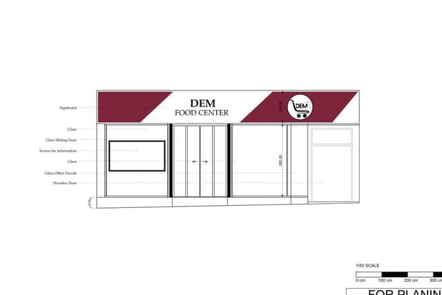 The proposed front of Dem Food Centre in Eastbourne. Picture from Eastbourne Borough Council's planning portal
