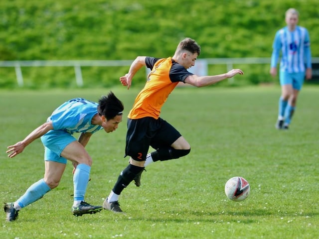 Action from Worthing United's win at home to Mile Oak in the SCFL Division 1