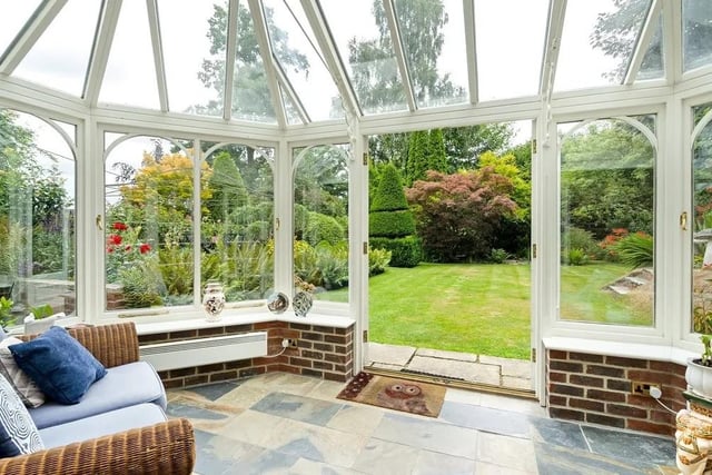 In the East wing is a spacious conservatory