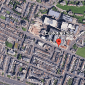 AA Traffic News reported that Eastern Road was blocked, in Brighton, on Monday morning (October 19). Photo: Google Earth