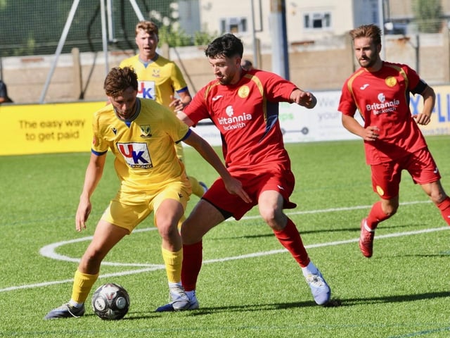 Lancing beat Newhaven 3-1 at Culver Road. Photographer Stephen Goodger caught the action