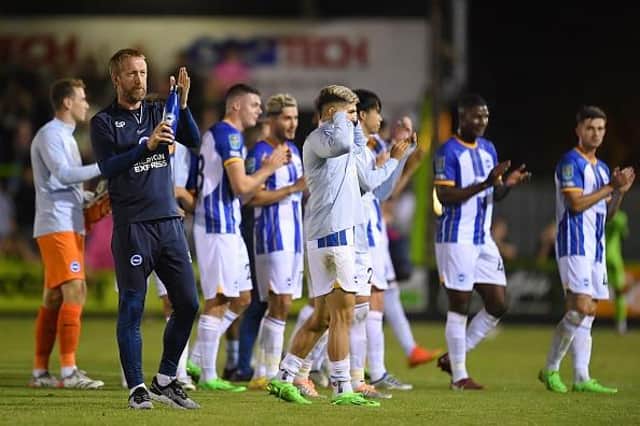Brighton and Hove Albion will face arsenal after their win at Forest Green Rovers